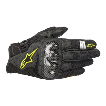 ПЕРЧАТКИ ALPINESTARS SMX-1 AIR V2 BLACK/FLUO YELLOW M