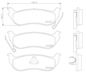 КОЛОДКИ ТОРМОЗНЫЕ BREMBO BRE P 37 009