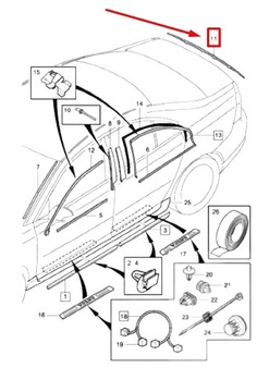 VOLVO S80 06-16 НАКЛАДКА ЗАД КРЫШКИ БАГАЖНИКА ХРОМ 31278856 OE