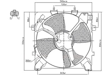 NISSENS ВЕНТИЛЯТОР РАДИАТОРА Z КОРПУСОМ HONDA CIVIC V CIVIC VI CRX III