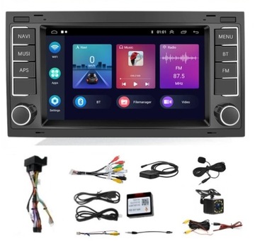 РАДИО 2 DIN ANDROID VW TOUAREG TRANSPORTER MULTIVAN OD 2004 DO 2009