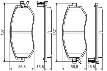 КОЛОДКИ HAM. SUBARU P. BRZ- FORESTER- IMPREZA- LEGACY- XV 1.5- 2.5 07- 21