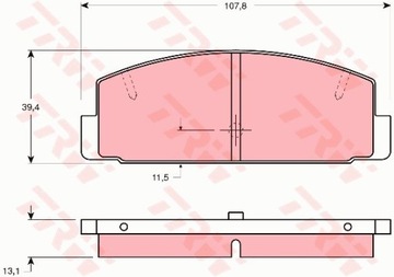 КОЛОДКИ ТОРМОЗНЫЕ ЗАД MAZDA 6 2002-, PREMACY 2001-