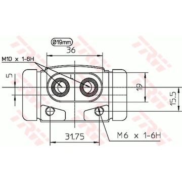 ЦИЛИНДР ТОРМОЗНОЙ TRW BWD195