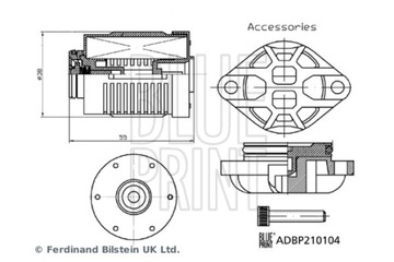 BLUE PRINT ADBP210104 ФИЛЬТР ГИДРАВЛИКИ, СЦЕПЛЕНИЕ LAMELOWE ПРИВОДА NA