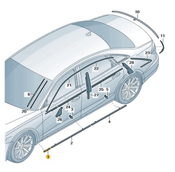 НАКЛАДКА NA КРЫЛО ПЕРЕДНИЙ ДЕКОРАТИВНЫЙ ЛЕВАЯ AUDI A8 D5 ASO ORYGNIAŁ НОВЫЙ