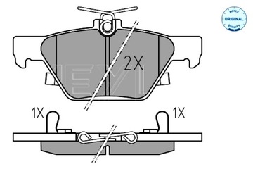 MEYLE КОЛОДКИ ТОРМОЗНЫЕ ЗАД SUBARU IMPREZA LEGACY VI LEVORG OUTBACK XV