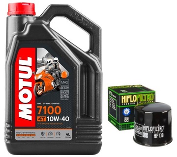 МАСЛО MOTUL 7100 10W40 4L. + ФИЛЬТР HF138, SUZUKI S83, 05-10R.