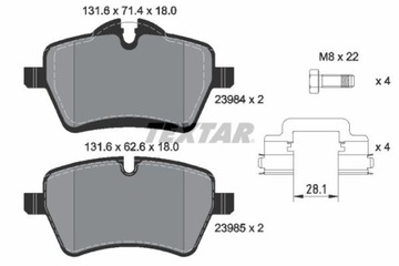 TEXTAR 2398404 КОЛОДКИ ТОРМОЗНЫЕ