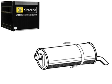 ГЛУШИТЕЛЬ TL КОНЕЧНЫЙ PEUGEOT 106 1.5D KAT 92 -04 STARLINE