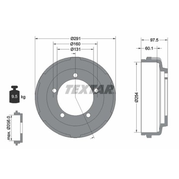 БАРАБАН ТОРМОЗНОЙ TEXTAR 94024700