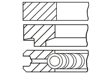 GOETZE 82 STD 2-2-2 КОМПЛЕКТ КОЛЬЦА ПОРШНЯ ALFA ROMEO 147 156 159