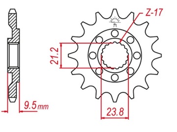 GROSSKOPF ЗУБЧАТКА ПЕРЕДНЯЯ 342 14 HONDA CR 250 '88