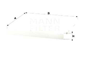 MANN-FILTER ФИЛЬТР САЛОНА CITROEN JUMPER FIAT DUCATO OPEL MOVANO C