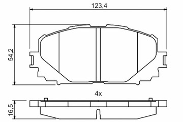 BOSCH КОЛОДКИ ТОРМОЗНЫЕ ПЕРЕД DAIHATSU CHARADE VIII TOYOTA RACTIS