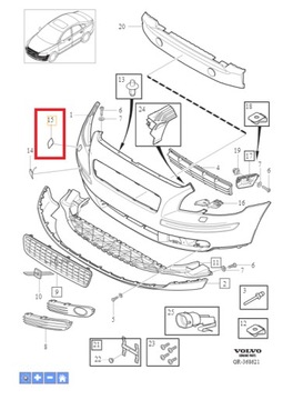 ЛЕВАЯ ЗАГЛУШКА ОМЫВАТЕЛЯ VOLVO OE 39991798