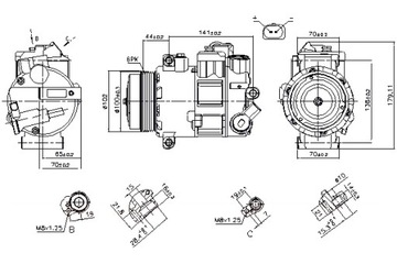 NISSENS КОМПРЕССОР КОНДИЦИОНЕРА VW CRAFTER 30-35 CRAFTER 30-50 2.0D