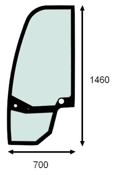 СТЕКЛО ДВЕРЬ ЛЕВАЯ KUBOTA GIANT G2500 X-TRA RT250-2 RT270-2 RT280-2 V362 V452