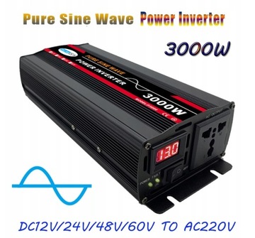 3000W SINUSOIDALNA ПРЕОБРАЗОВАТЕЛЬ 12V 220V