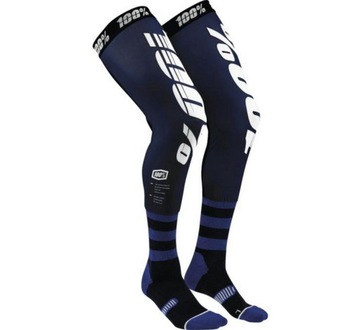 100 PROCENT ABDECKUNGEN HOCH UNTER ORTEZY REV MX KNEE BRACE NAVY/WHITE R. S/M