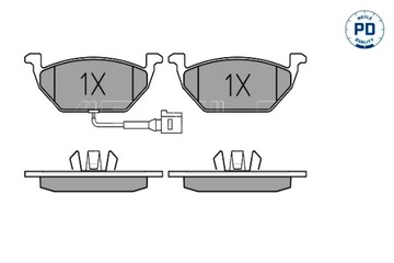 MEYLE КОЛОДКИ ТОРМОЗНЫЕ ПЕРЕД AUDI A2 A3 SEAT ALTEA ALTEA XL LEON