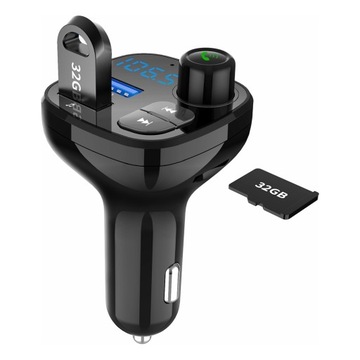 BT12Q Bluetooth 5.0 Receiver FM Transmitter for Car QC3.0 Fast Car Charger