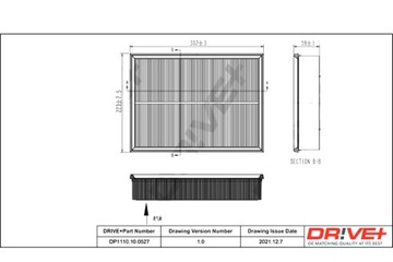 DRIVE+ ФИЛЬТР ВОЗДУХА LAND ROVER 2.7D 05-13 R ANGE ROVER SPORT I