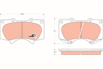 КОЛОДКИ ТОРМОЗНЫЕ TOYOTA ПЕРЕД LAND CRUISER 03-/PAJERO 07- GDB3364