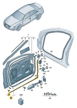 УПЛОТНИТЕЛЬ ДВЕРЬ ПЕРЕД ВНЕШНЯЯ ПРАВОЕ СТОРОНА AUDI A8 D4 ASO ОРИГИНАЛ