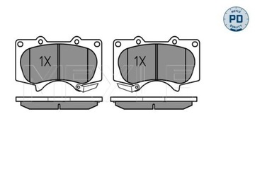 КОЛОДКИ ТОРМОЗНЫЕ TOYOTA ПЕРЕД LAND CRUISER 03-/PAJERO 07- 0252402417/PD