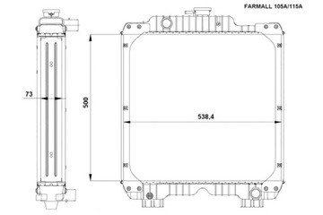 NRF РАДИАТОР ДВИГАТЕЛЯ ВОДЫ CASE FARMALL 105A 115A NEW HOLLAND TD5.105