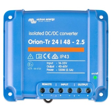 VICTRON ENERGY ПРЕОБРАЗОВАТЕЛЬ ORION-TR DC-DC 24/48-2,5A 120W ISOLATED