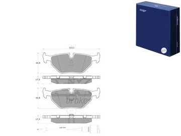 КОЛОДКИ ТОРМОЗНЫЕ TOMEX 10701 ЗАД Z ДАТЧИКОМ BMW 17.3MM TOMEX BRAKES