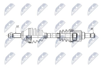 ПОЛУОСЬ ПРИВОДНАЯ VW UP 11-, SKODA CITIGO 11-, SEAT M