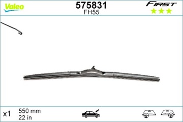 VALEO ЛИСТ ДВОРНИКИ HYBRYDOWE ПЕРЕД ZE SPOJLEREM 1 ШТУКА. VFH55