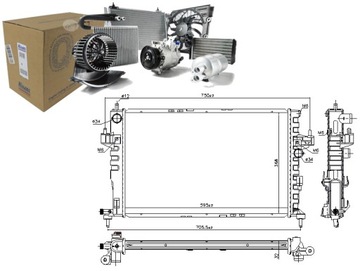 РАДИАТОР ДВИГАТЕЛЯ ВОДЫ CHEVROLET CORSA OPEL COMBO TOUR COMBO MINIVAN