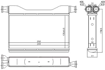 NISSENS ОБОГРЕВАТЕЛЬ BMW 5 F10 5 F11 5 GRAN TURISMO F07 6 F12 6 F13 6