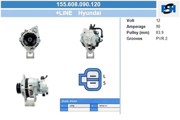 BV PSH ГЕНЕРАТОР HYUNDAI 90A ГЕНЕРАТОР