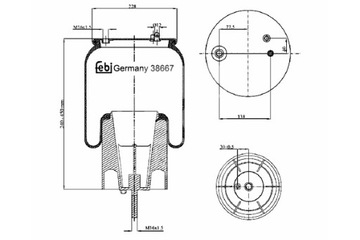 FEBI BILSTEIN ПЫЛЬНИК ПОДВЕСКИ ПНЕВМАТИЧЕСКОЙ ЗАД P SCANIA P G R T