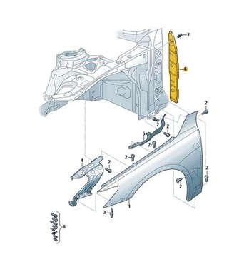 ЭЛЕМЕНТ ЗАКРИВАЮЩИЙ КРЫЛО ПРАВАЯ AUDI A6 C8