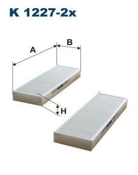 ФИЛЬТР САЛОНА ФИЛЬТРON K1227-2X CITROEN DS FIAT OPEL PEUGEOT TOYOTA