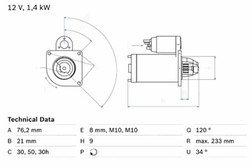 СТАРТЕР BMW 3 E36 3 E46 3 E90 5 E34 5 E39 7 E38 Z3 E36 1.6-3.0