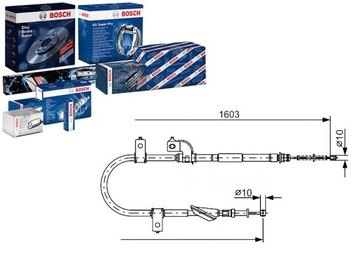 BOSCH 1 987 482 080 CIĘGŁO, ТОРМОЗ СТОЯНОЧНИЙ