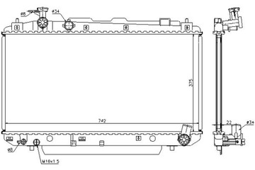 РАДИАТОР ДВИГАТЕЛЯ TOYOTA