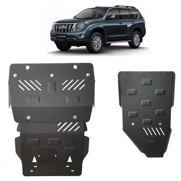 КОМПЛЕКТ СТАЛЬНЫХ ЗАЩИТ ДНИЩА TOYOTA LAND CRUISER J150 (2009-2024)