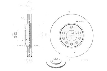 BREMBO 09.7629.11 ДИСК ТОРМОЗНОЙ