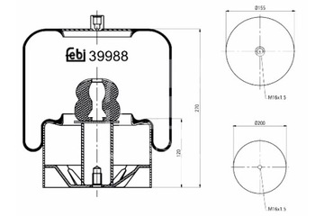 FEBI BILSTEIN ПЫЛЬНИК ПОДВЕСКИ ПНЕВМАТИЧЕСКОЙ