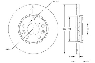 TOMEX BRAKES ДИСКИ ТОРМОЗНЫЕ ТОРМОЗНЫЕ 2 ШТУКИ. RENAULT MEGANE 08-