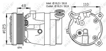 NRF 32022 КОМПРЕССОР, КОНДИЦИОНЕР