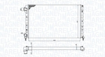 MAGNETI MARELLI 350213194400 РАДИАТОР, СИСТЕМА ОХЛАЖДЕНИЯ ДВИГАТЕЛЯ